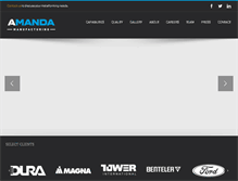 Tablet Screenshot of amandamanufacturing.com